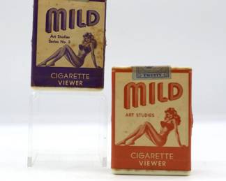 RARE Two Vintage Cigarette Viewer Peep Show