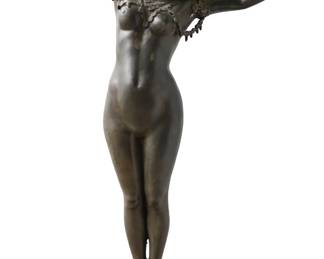 LOUIS HOTTOT Sculptor Signed Bronze Dancer