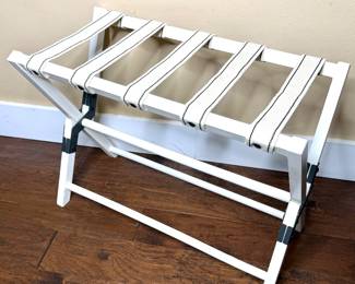 White Wood Luggage Rack 