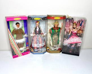 Set of 4 “Dolls of the World” Barbie Collection 