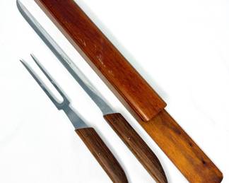 Set of Vintage Robeson Shuredge Gourmet Carver Self Sharpening Knife and Fork 