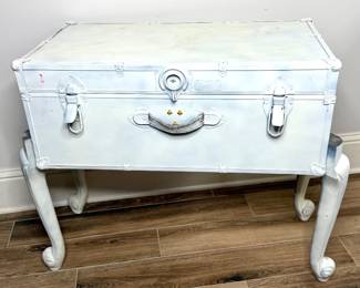 White Trunk with Wood Legs 