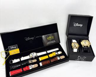 Set of 2 Collectible Disney Watches Including a Limited Edition Invicta Watch 