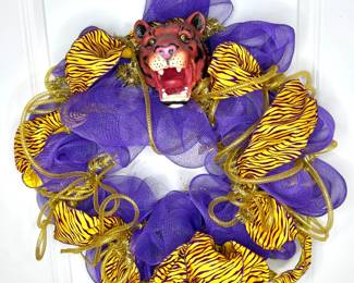 “ Geaux Tigers” LSU Wreath 