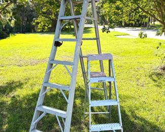 Set of 2 Ladders - One Extension and One Step Ladder 