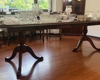 Large wood dining table