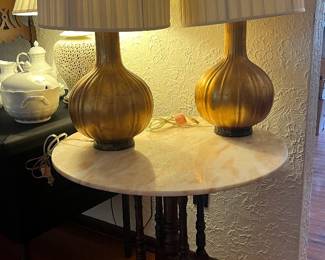 Marble accent table