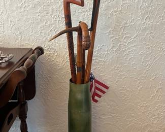 Antique wood carved canes