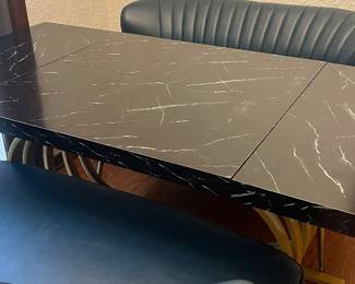 Dining/entry table and benches