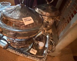 Silver serving pieces