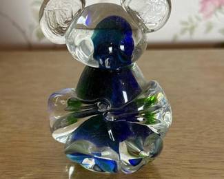 148 miniatureglassmousefigurinewithswir