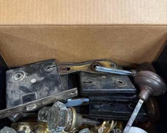 288 antiquedoorhardwareglassbrassironk