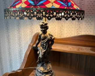 013 artnouveaustylecherublamp