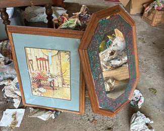 336 framedartprintandoctagonalfloralpa