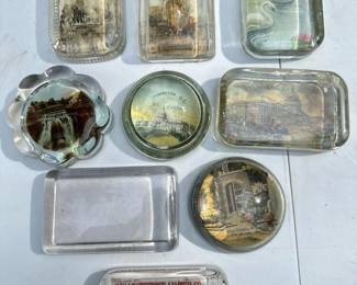 382 assortedglasspaperweightswithlandmar