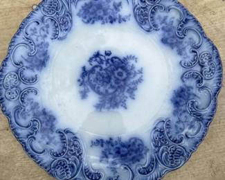 029 antiqueflowbluemerchantplatetpber
