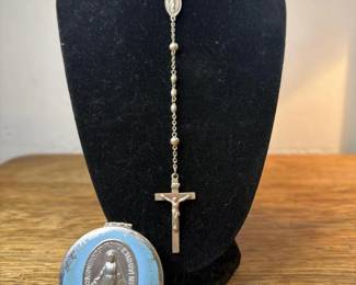 039 sterlingsilverrosarywithcrucifixand