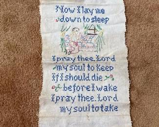 255 vintagecrossstitchedprayerlinensamp