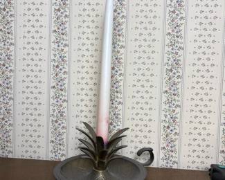 246 pineappleformmetalchamberstickcandle