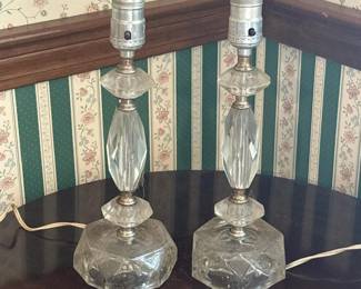 047 pairoffacetedglasstablelamps