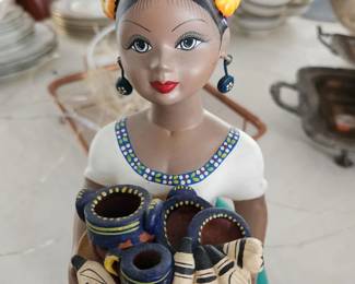 Mexican Ceramic Pottery 'Lupita' Folk Art Figurine. 