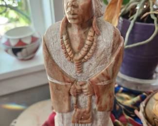 Handcarved Native American Figure.