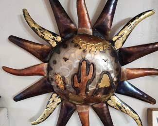 Sun/Cactus Wall Sculpture