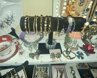 AMAZING 12 FOOT TABLE OF JEWELRY!