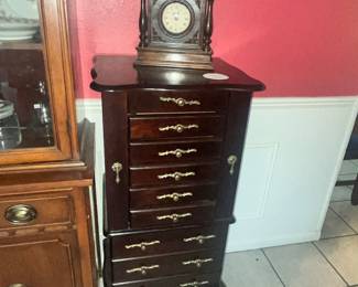 ELEGANT CHERRY JEWELRY ARMOIRE!
