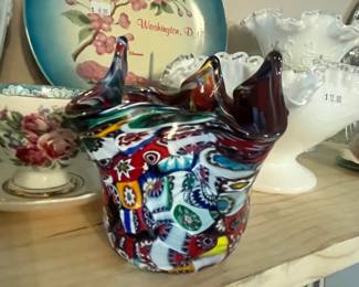 HANDBLOWN MURANO VENITIAN GLASS CUP