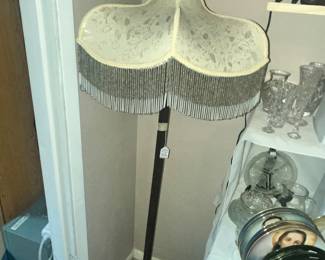 FLOOR LAMP w/ BEADED SHADE