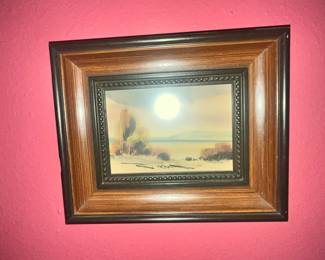 SMALL FRAMED WATERCOLOR BY CHARLES MULVEY