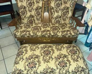 SCARCE DOUBLE-GLIDER ROCKER & GLIDER FOOTREST!