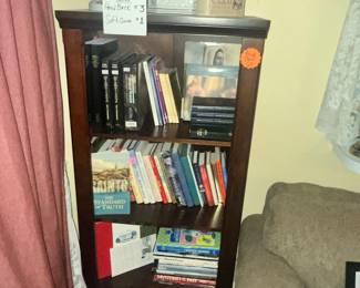PAIR OF BOOKCASES - FILLED WITH BOOKS