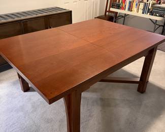 T14 - $2,400. Mission Style Dining Table. No name that I can find - clearly a well built, hand crafted table. Measures 48" x 66" x 29.5" tall. Does have 1 - 12" leaf. *Very* good condition - some very minor scratches on the top.