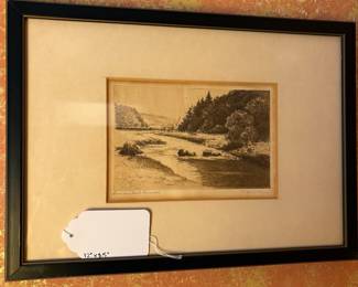T69 - $80. Pair of Signed Lithographs. Each measures 12" x 8.5".