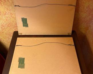 T69 - $80. Pair of Signed Lithographs. Each measures 12" x 8.5".