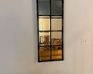 T4 - $250. PAIR of Pottery Barn Eagen Wall Mirrors. Can hang either direction. Measures 19” x 44.5” tall. Both are in excellent condition.