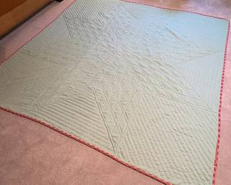 T70 - $150. Multi-Colored Lone Star Quilt. Measures 89" square. Excellent Condition.