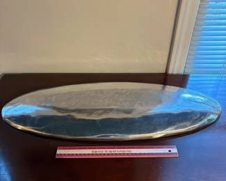 T79 - $15. Silver Toned Decorative Platter.