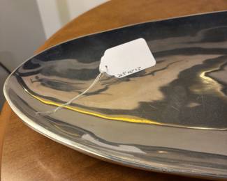T79 - $15. Silver Toned Decorative Platter.