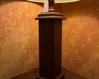 T43 - $30. Wooden Table Lamp. Measures 30.5" tall.