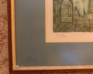 T41 - $225. Lars Bo - The Principal Cities of the Kingdom of Ys. Signed & Numbered Etching #3/20.