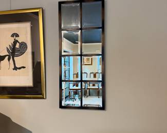 T4 - $250. PAIR of Pottery Barn Eagen Wall Mirrors. Can hang either direction. Measures 19” x 44.5” tall. Both are in excellent condition.