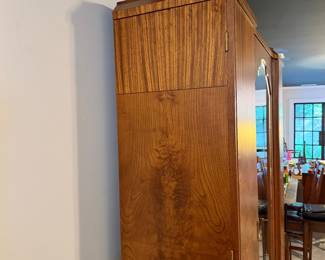 T13 - $2,250. Mirrored Armoire / Wardrobe. EXCELLENT Condition. You will not find one in better shape! Purchased at an antique store in Scott, AR. Measures 70" x 20" x 7' tall. I believe it moves in 5 pieces - please have appropriate help - it's still going to be a project!