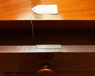 T37 - $375. Antique 5 Drawer Dresser. All drawers slide easily. Excellent Condition - one tiny piece of veneer is chipped near the back. Measures 42.5" x 20.25" x 42" tall.