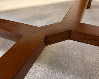 T14 - $2,400. Mission Style Dining Table. No name that I can find - clearly a well built, hand crafted table. Measures 48" x 66" x 29.5" tall. Does have 1 - 12" leaf. *Very* good condition - some very minor scratches on the top.
