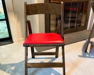 T34 - $120. Set of 4 Kestell Folding Chairs in Excellent Condition! Light enough to move but very sturdy!