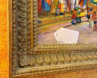 T40 - $175. Saville Original Painting. (Possibly John Michael Saville?) Measures 14" x 12" framed. Beautiful & Bright Colors!