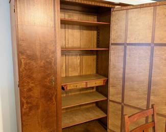 T13 - $2,250. Mirrored Armoire / Wardrobe. EXCELLENT Condition. You will not find one in better shape! Purchased at an antique store in Scott, AR. Measures 70" x 20" x 7' tall. I believe it moves in 5 pieces - please have appropriate help - it's still going to be a project!